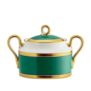 Ginori Contessa Smeraldo Sugar Bowl w/ Cover - 5oz.